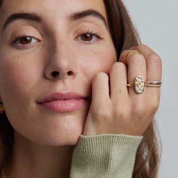 NEW💛 Kendra Scott Skye Celestial Gold Cocktail Ring size 6 - Picture 4 of 8